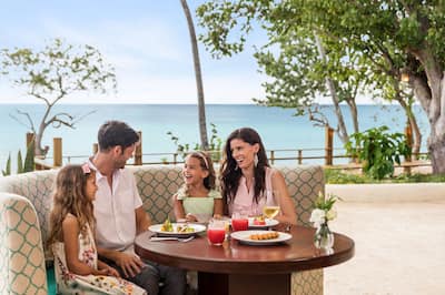 Outside Dining Setup with Family