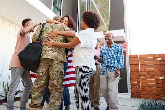 Family reunion with service member